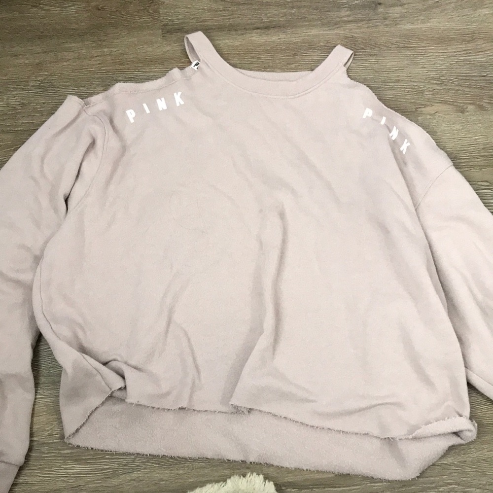 pink cropped hoodie